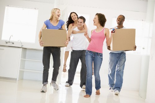 Removals team planning a flat move in Enfield