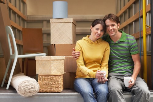Van moving boxes for an Enfield local house move