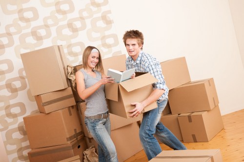 Office removals team managing equipment and furniture in Enfield